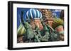 The Monument to Minin and Pozharsky in Front of St Basil's Cathedral in Red Square.-Jon Hicks-Framed Photographic Print