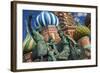 The Monument to Minin and Pozharsky in Front of St Basil's Cathedral in Red Square.-Jon Hicks-Framed Photographic Print