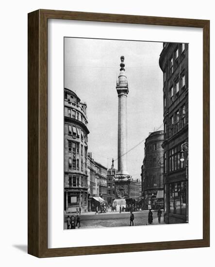 The Monument to the Great Fire, London, 1926-1927-McLeish-Framed Giclee Print