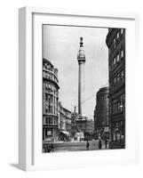 The Monument to the Great Fire, London, 1926-1927-McLeish-Framed Giclee Print