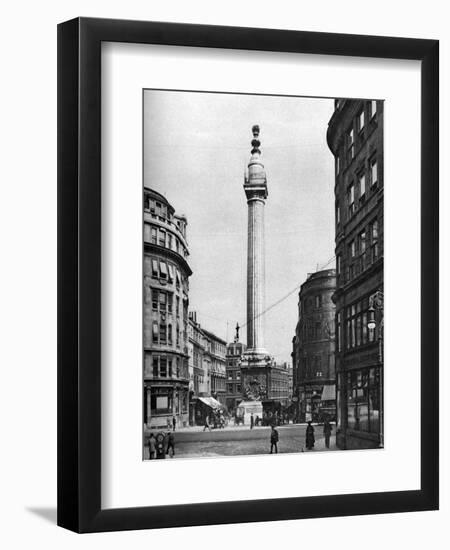 The Monument to the Great Fire, London, 1926-1927-McLeish-Framed Premium Giclee Print