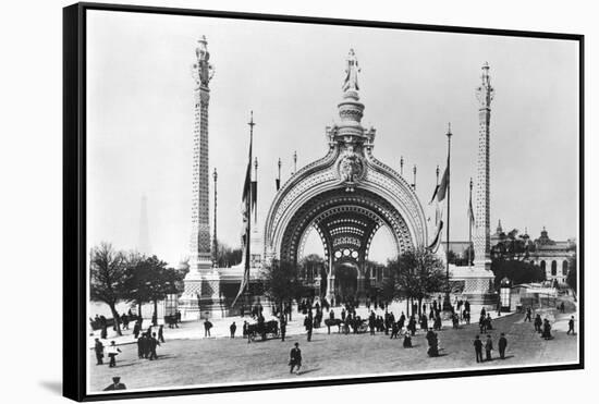 The Monumental Entrance at the Place de La Concorde at the Universal Exhibition of 1900, Paris-French Photographer-Framed Stretched Canvas