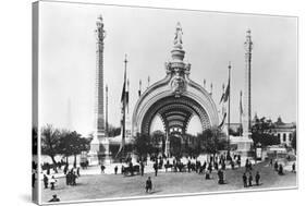 The Monumental Entrance at the Place de La Concorde at the Universal Exhibition of 1900, Paris-French Photographer-Stretched Canvas