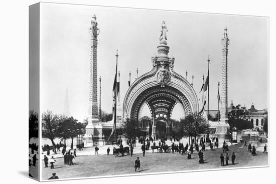 The Monumental Entrance at the Place de La Concorde at the Universal Exhibition of 1900, Paris-French Photographer-Stretched Canvas