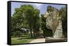 The Monumental Head by Igor Mitora in the Boboli Gardens, Florence, Tuscany, Italy-John Woodworth-Framed Stretched Canvas
