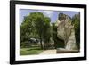 The Monumental Head by Igor Mitora in the Boboli Gardens, Florence, Tuscany, Italy-John Woodworth-Framed Photographic Print