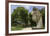 The Monumental Head by Igor Mitora in the Boboli Gardens, Florence, Tuscany, Italy-John Woodworth-Framed Photographic Print