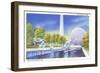 The Moods of Time, New York World's Fair Pool-null-Framed Art Print