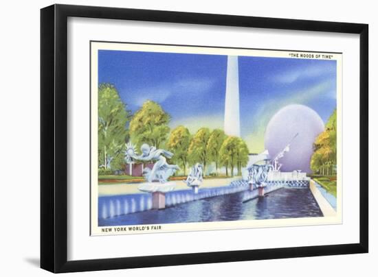 The Moods of Time, New York World's Fair Pool-null-Framed Art Print