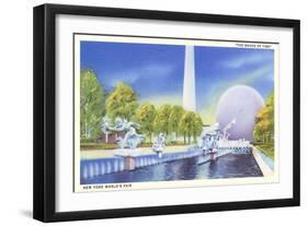 The Moods of Time, New York World's Fair Pool-null-Framed Art Print