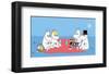 The Moomins Picnic-Tove Jansson-Framed Art Print