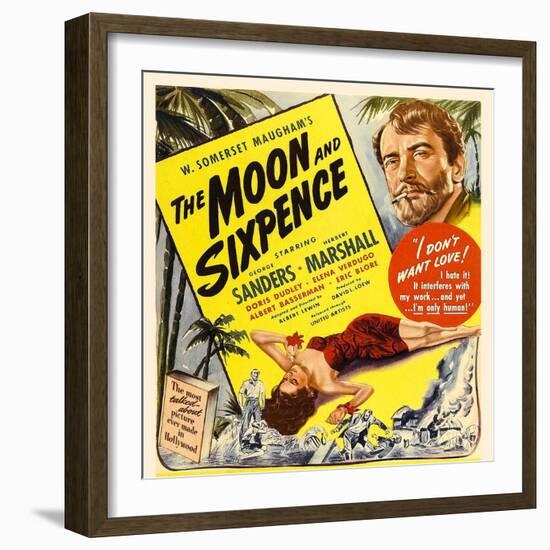 The Moon and Sixpence, Elena Verdugo, George Sanders on Window Card, 1942-null-Framed Photo