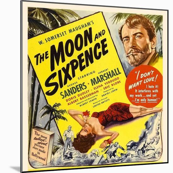 The Moon and Sixpence, Elena Verdugo, George Sanders on Window Card, 1942-null-Mounted Photo