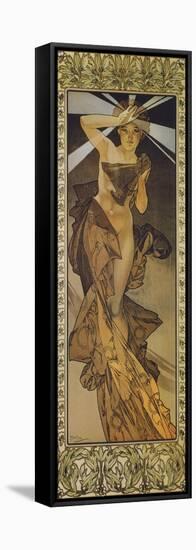 The Moon and the Stars: Morning Star, 1902 (Version B)-Alphonse Mucha-Framed Stretched Canvas