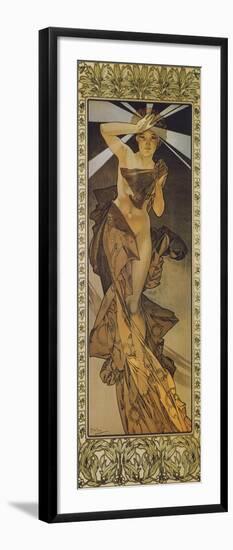 The Moon and the Stars: Morning Star, 1902 (Version B)-Alphonse Mucha-Framed Premium Giclee Print