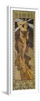 The Moon and the Stars: Morning Star, 1902 (Version B)-Alphonse Mucha-Framed Premium Giclee Print