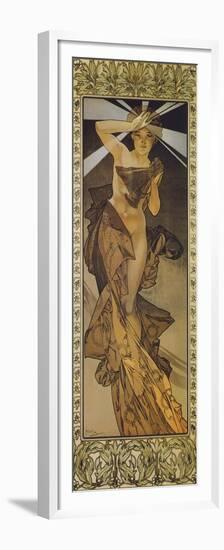 The Moon and the Stars: Morning Star, 1902 (Version B)-Alphonse Mucha-Framed Premium Giclee Print