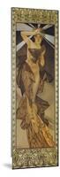 The Moon and the Stars: Morning Star, 1902 (Version B)-Alphonse Mucha-Mounted Premium Giclee Print