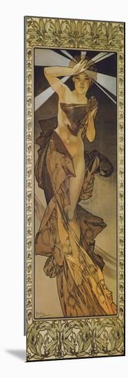 The Moon and the Stars: Morning Star, 1902 (Version B)-Alphonse Mucha-Mounted Premium Giclee Print