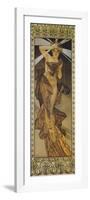 The Moon and the Stars: Morning Star, 1902 (Version B)-Alphonse Mucha-Framed Giclee Print