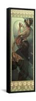 The Moon and the Stars: Pole Star, 1902-Alphonse Mucha-Framed Stretched Canvas