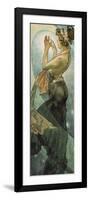 The Moon and the Stars: Pole Star, 1902-Alphonse Mucha-Framed Giclee Print