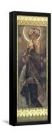 The Moon and the Stars: The Moon, 1902-Alphonse Mucha-Framed Stretched Canvas