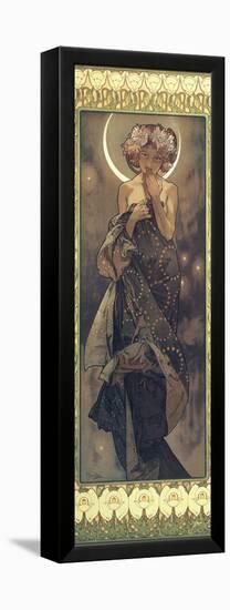 The Moon and the Stars: The Moon, 1902-Alphonse Mucha-Framed Stretched Canvas