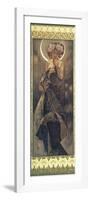 The Moon and the Stars: The Moon, 1902-Alphonse Mucha-Framed Premium Giclee Print