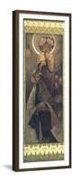 The Moon and the Stars: The Moon, 1902-Alphonse Mucha-Framed Premium Giclee Print