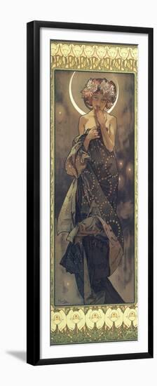 The Moon and the Stars: The Moon, 1902-Alphonse Mucha-Framed Premium Giclee Print