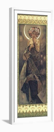 The Moon and the Stars: The Moon, 1902-Alphonse Mucha-Framed Premium Giclee Print