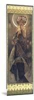 The Moon and the Stars: The Moon, 1902-Alphonse Mucha-Mounted Premium Giclee Print