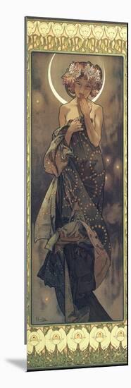 The Moon and the Stars: The Moon, 1902-Alphonse Mucha-Mounted Premium Giclee Print