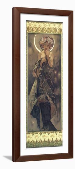 The Moon and the Stars: The Moon, 1902-Alphonse Mucha-Framed Premium Giclee Print