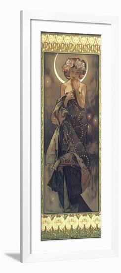 The Moon and the Stars: The Moon, 1902-Alphonse Mucha-Framed Giclee Print