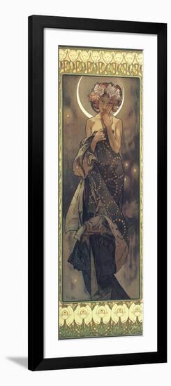 The Moon and the Stars: The Moon, 1902-Alphonse Mucha-Framed Giclee Print