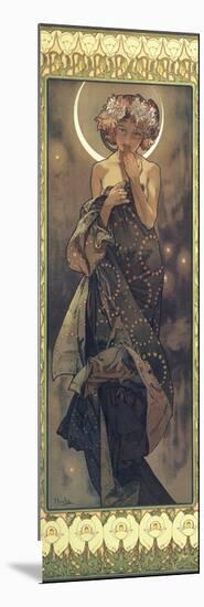 The Moon and the Stars: The Moon, 1902-Alphonse Mucha-Mounted Giclee Print