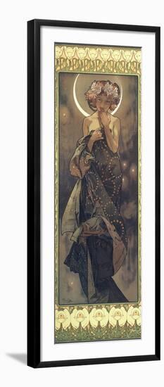 The Moon and the Stars: The Moon, 1902-Alphonse Mucha-Framed Giclee Print