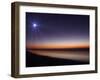 The Moon and Venus at Twilight from the Beach of Pinamar, Argentina-Stocktrek Images-Framed Photographic Print