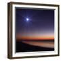 The Moon and Venus at Twilight from the Beach of Pinamar, Argentina-Stocktrek Images-Framed Art Print