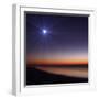 The Moon and Venus at Twilight from the Beach of Pinamar, Argentina-Stocktrek Images-Framed Art Print