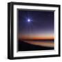 The Moon and Venus at Twilight from the Beach of Pinamar, Argentina-Stocktrek Images-Framed Art Print