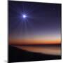 The Moon and Venus at Twilight from the Beach of Pinamar, Argentina-Stocktrek Images-Mounted Art Print