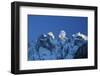 The Moon Appears Behind the Snowy Mountains Illuminating the Peaks-Roberto Moiola-Framed Photographic Print