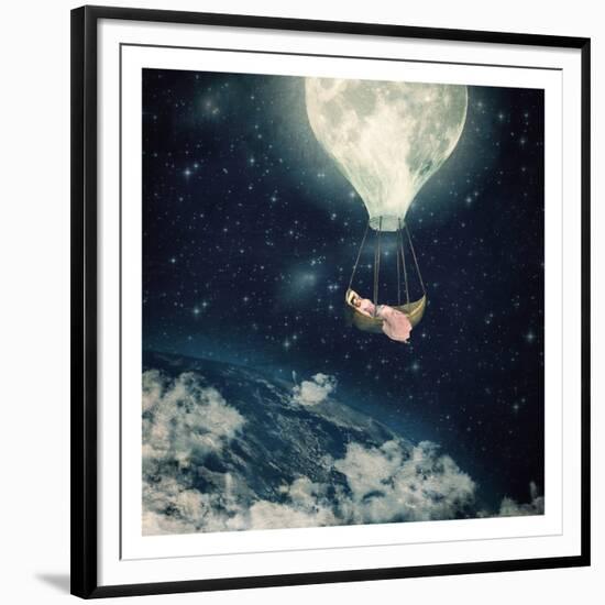 The Moon Carries Me Away-Paula Belle Flores-Framed Premium Giclee Print