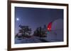 The Moon Lights up the Observatory Containing the Schulman Telescope on Mount Lemmon during their S-John A Davis-Framed Photographic Print