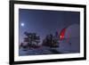 The Moon Lights up the Observatory Containing the Schulman Telescope on Mount Lemmon during their S-John A Davis-Framed Photographic Print