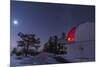 The Moon Lights up the Observatory Containing the Schulman Telescope on Mount Lemmon during their S-John A Davis-Mounted Photographic Print