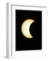 The Moon Partially Covers the Sun During the Peak of an Annular Eclipse Seen from Tel Aviv-null-Framed Photographic Print